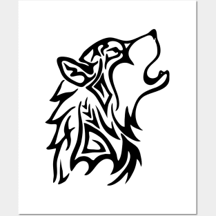 Tribal Wolf Posters and Art